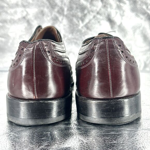 Allen Edmonds McAllister Men’s 12 B Burgundy Leather Wingtip Oxford Dress Shoes main image 6